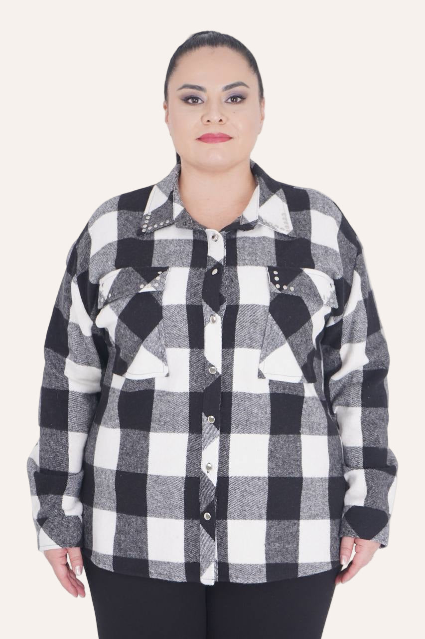 ❤️ City Chic – Cozy Check Shirt Pre-Order (2–3 weeks)