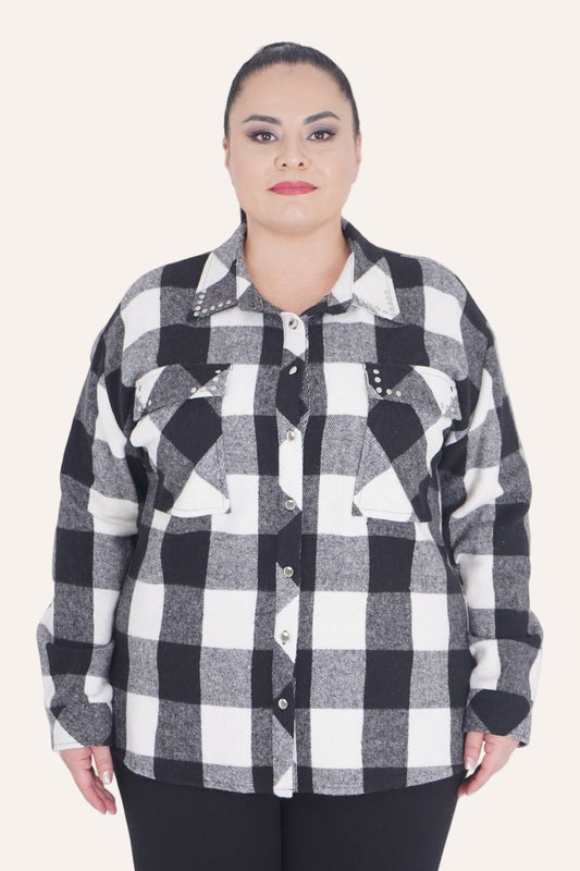 ❤️ City Chic – Cozy Check Shirt Pre-Order (2–3 weeks)