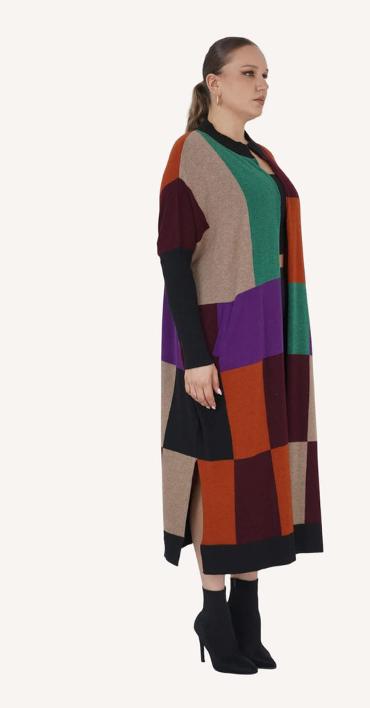 🧡 City Colors – Premium Patch Cardigan