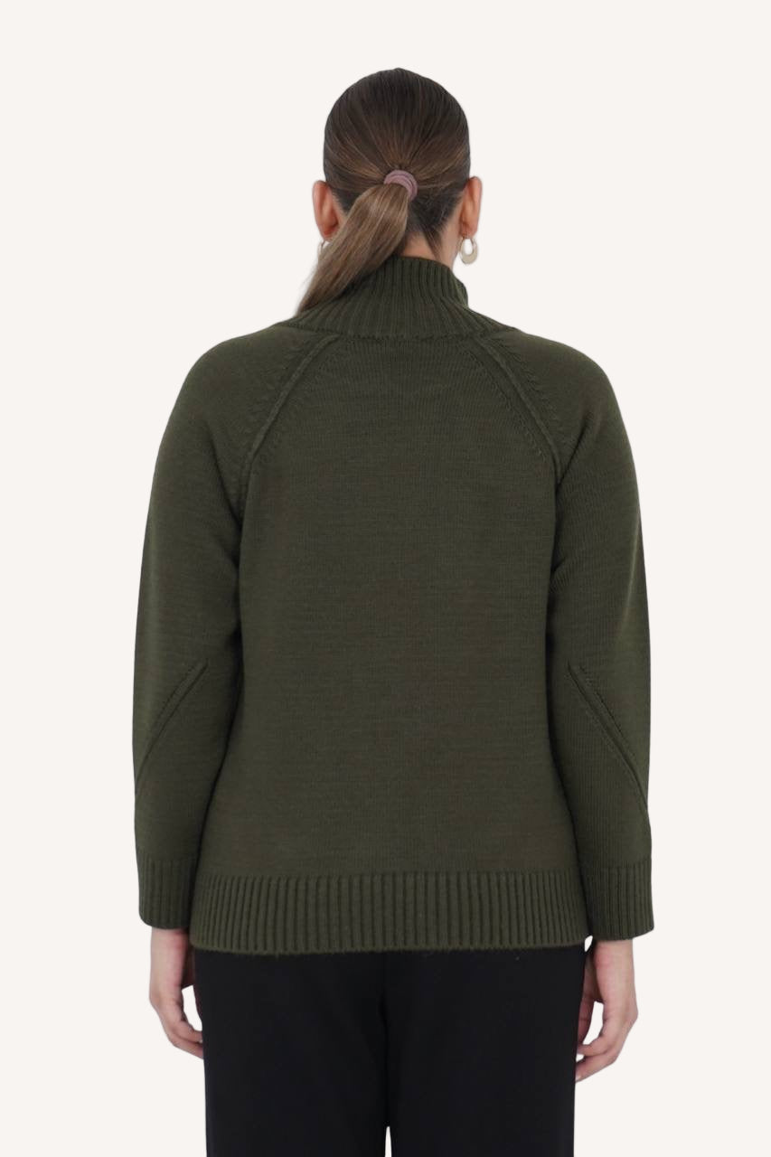 🍂 City Chic – Maple Sweater (Olive Edition)