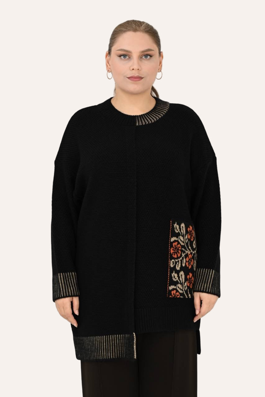 Maple Elegance Tunic – Premium Knitwear (Wool Blend) ✨