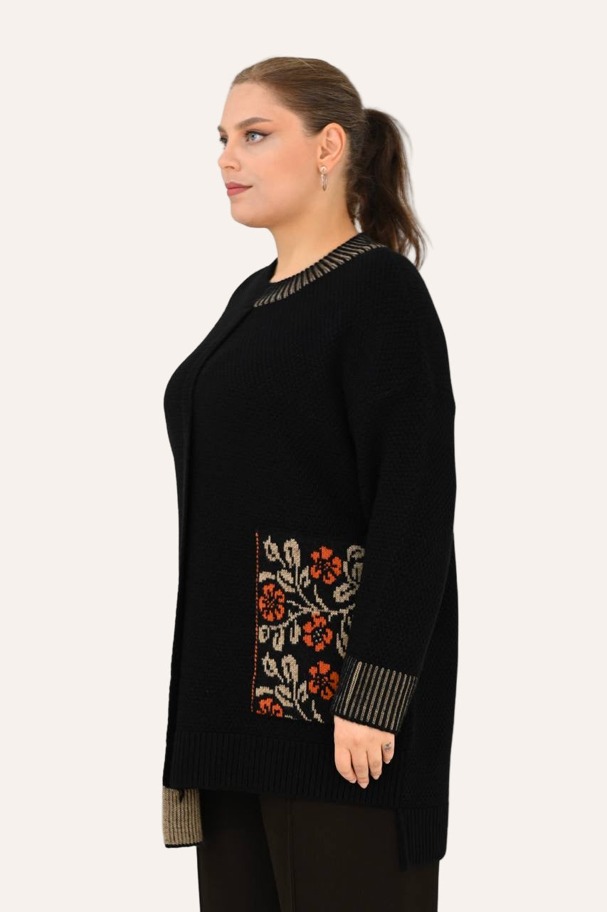 Maple Elegance Tunic – Premium Knitwear (Wool Blend) ✨