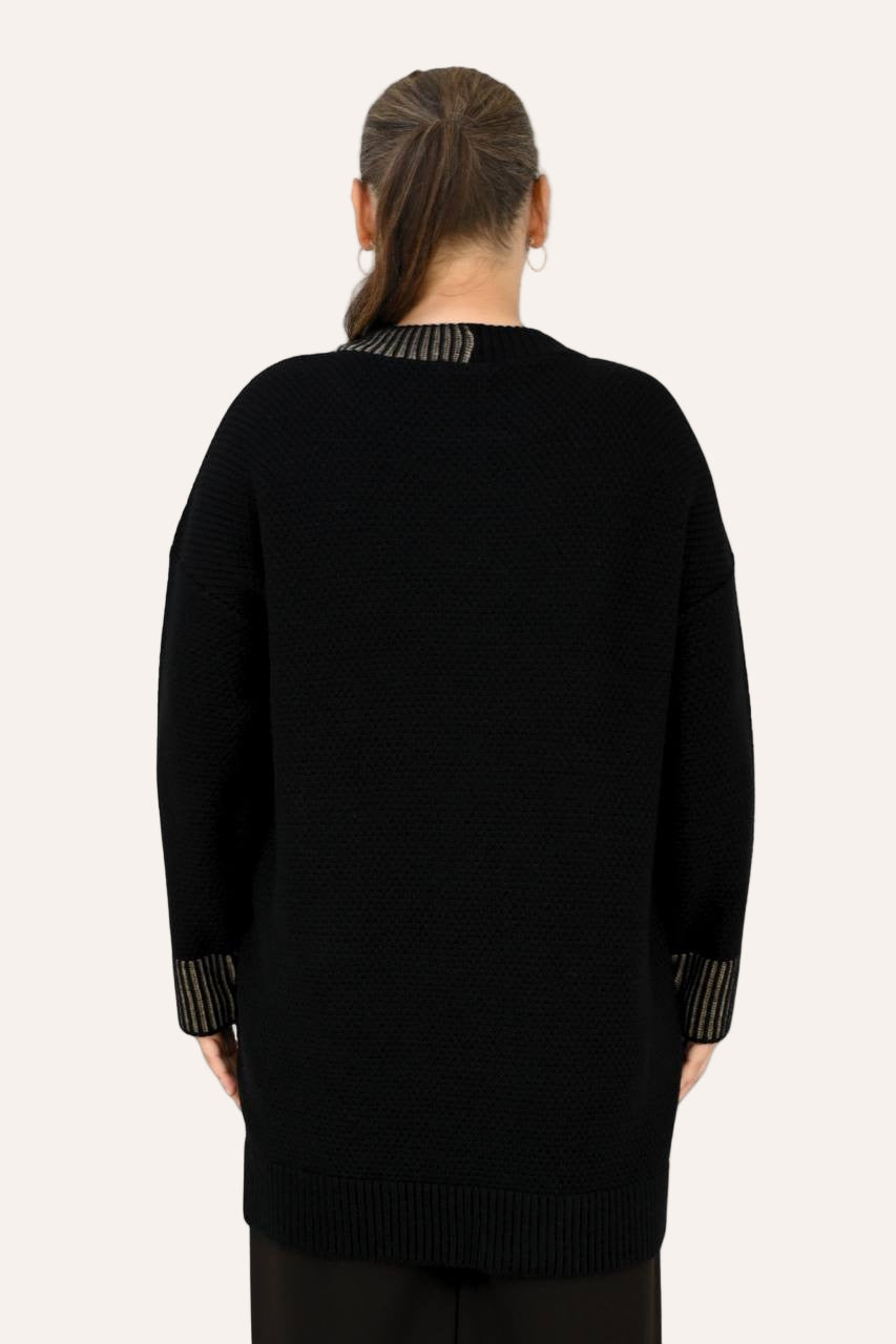 Maple Elegance Tunic – Premium Knitwear (Wool Blend) ✨
