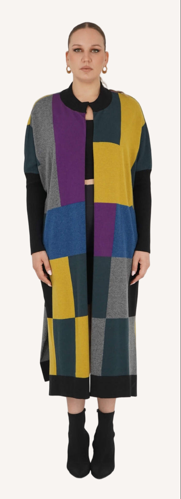 🌈 City Colors – Premium Patch Cardigan