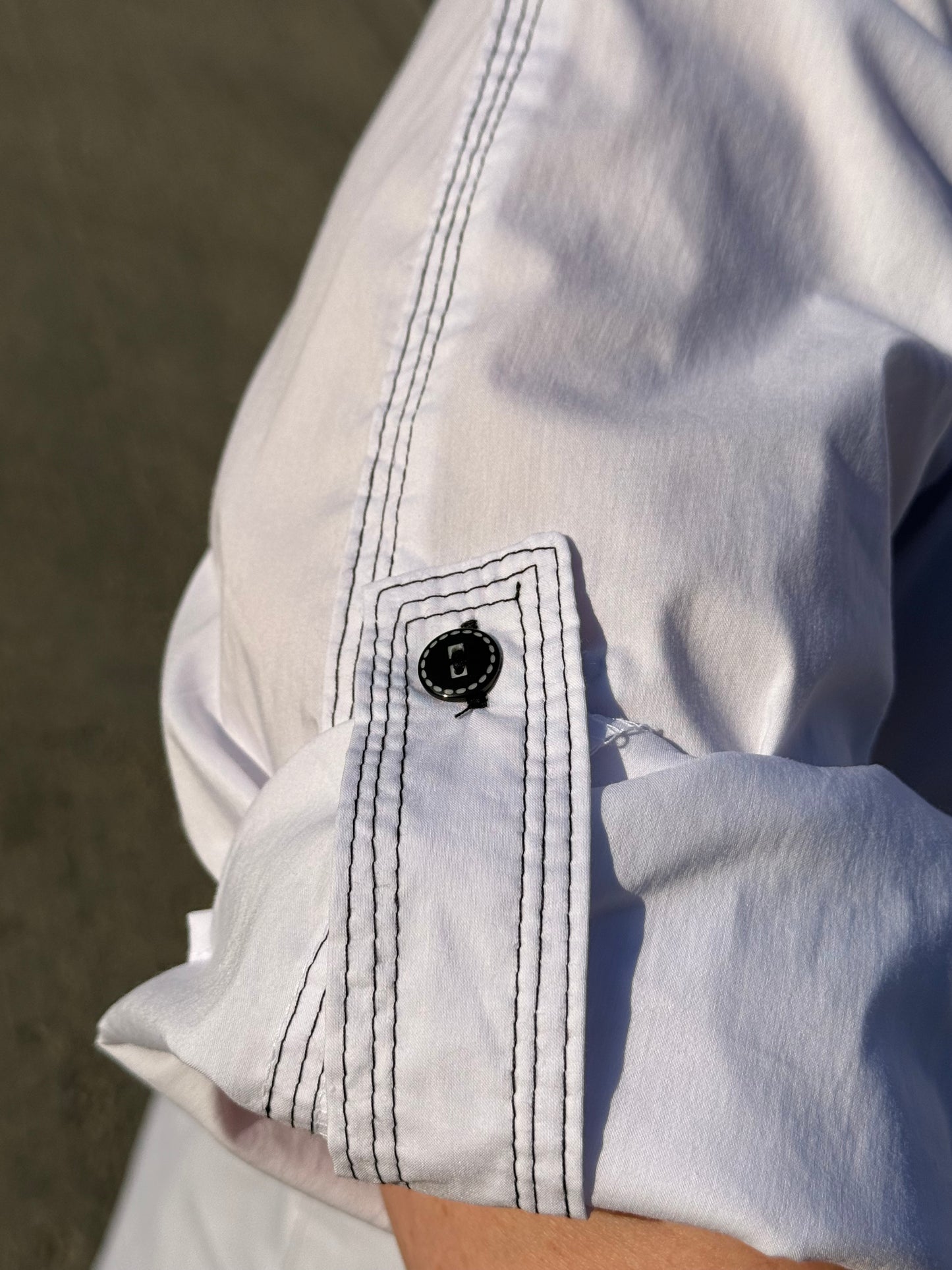 🤍 City Chic – White Line Shirt