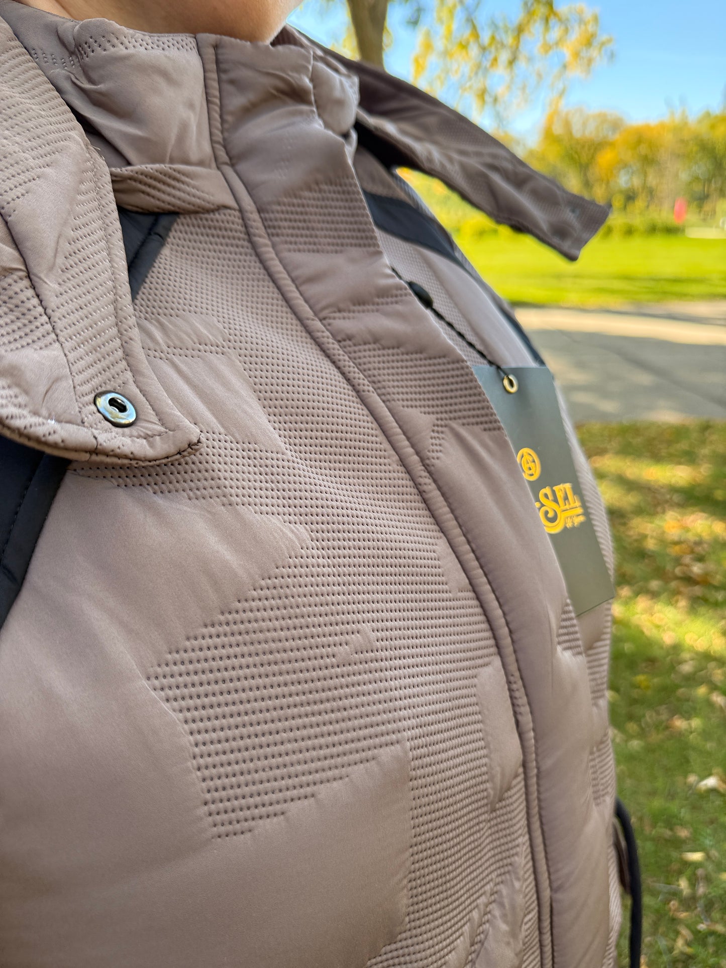 🤎 City Chic – Taupe Glow Winter Coat