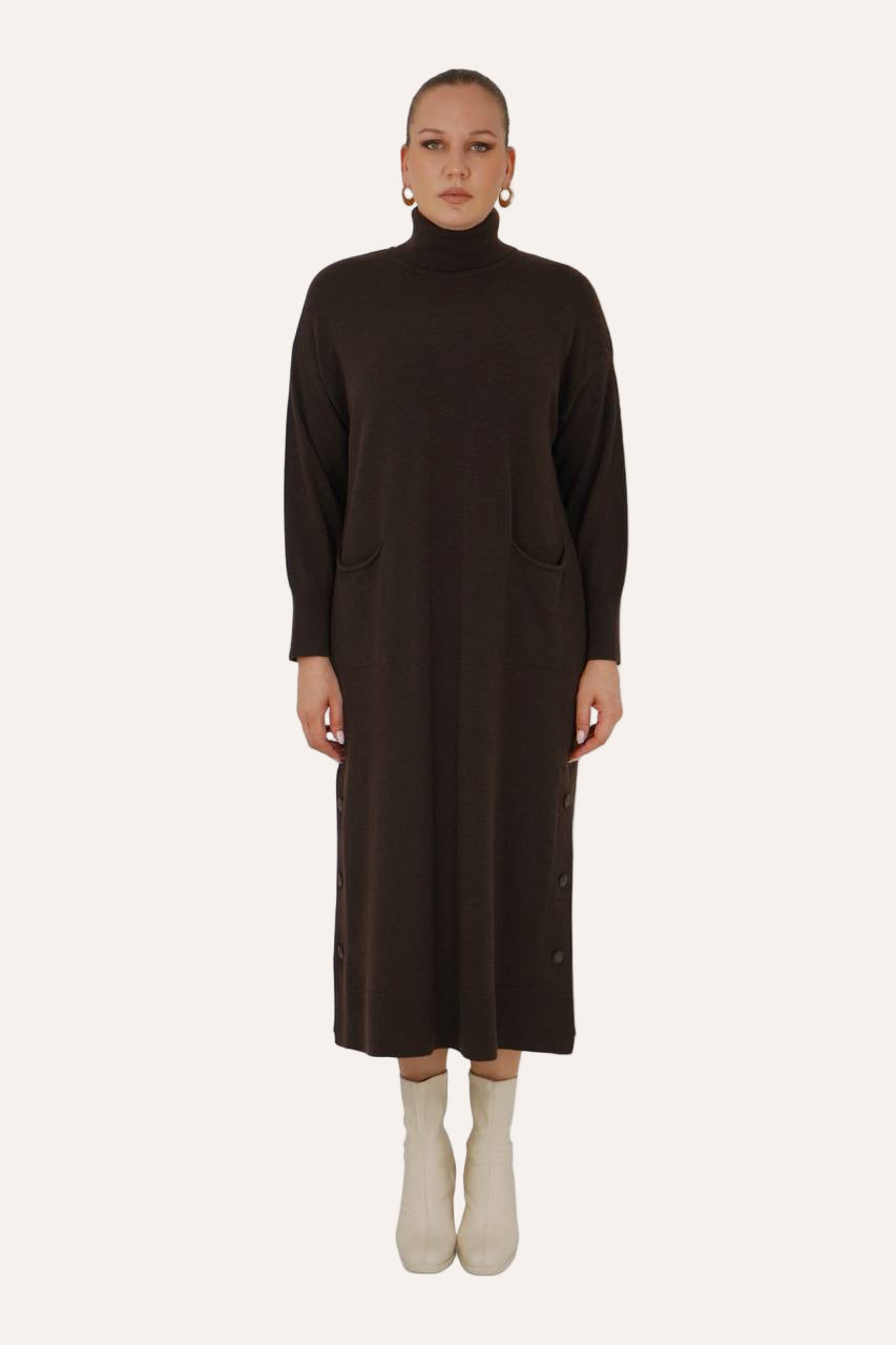 🍫 Staple Dress – Chocolate Brown