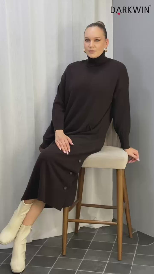 🍫 Staple Dress – Chocolate Brown